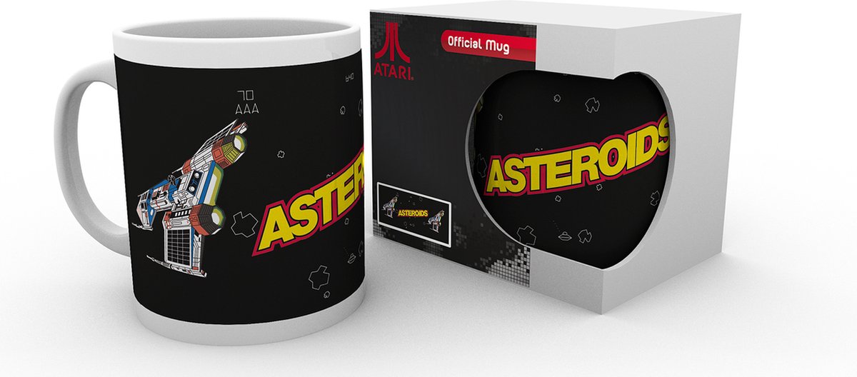 ATARI MUG-BLACK ASTEROIDS 330 ML