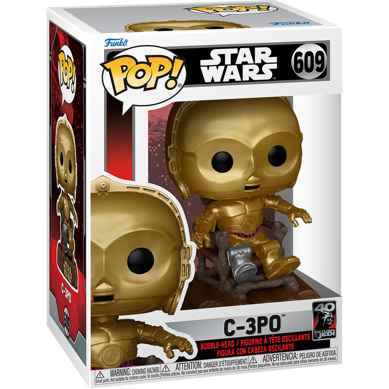Figurine Funko POP Star Wars 40th Anniversary C-3PO. Environ 9cm